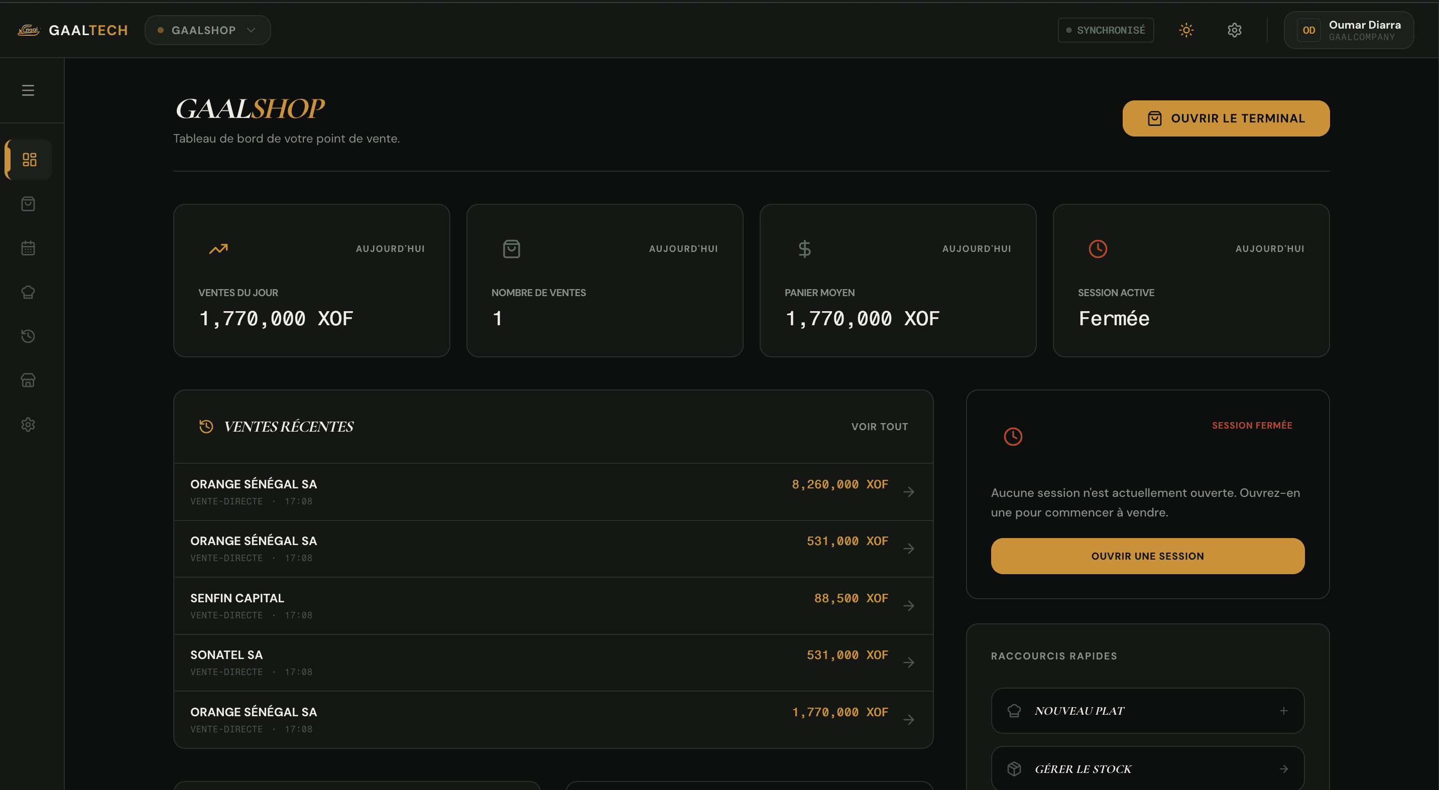 Interface GaalShop